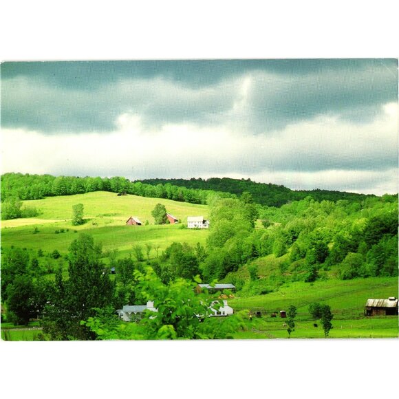 Beautiful Vermont Postcard Picturesque Hillside Strafford Photography Alois Maye - Picture 1 of 2